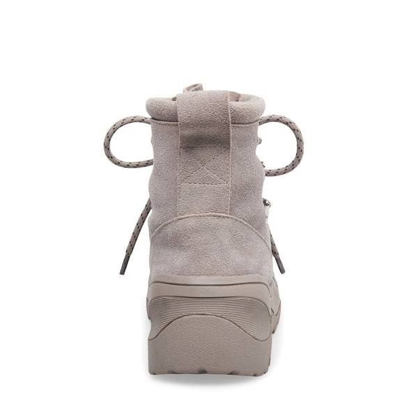 Steve Madden Mojave Semsket Skinn Ankelstøvletter Dame Lyse Grå | SM-756YO