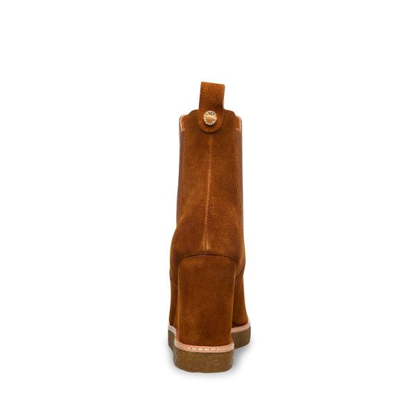 Steve Madden Mooris Chestnut Semsket Skinn Ankelstøvletter Dame Brune | SM-396KQ