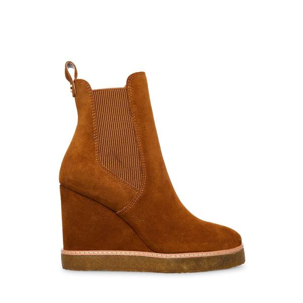 Steve Madden Mooris Chestnut Semsket Skinn Ankelstøvletter Dame Brune | SM-396KQ