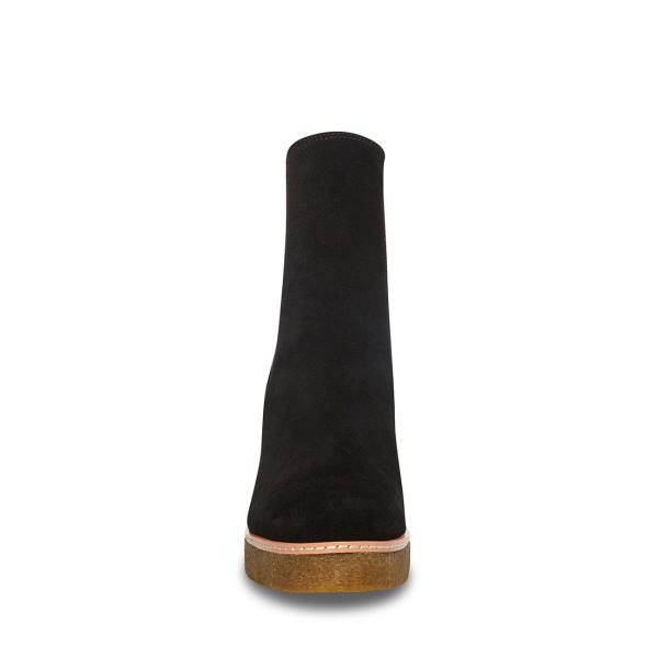 Steve Madden Mooris Semsket Skinn Ankelstøvletter Dame Svarte | SM-954RV