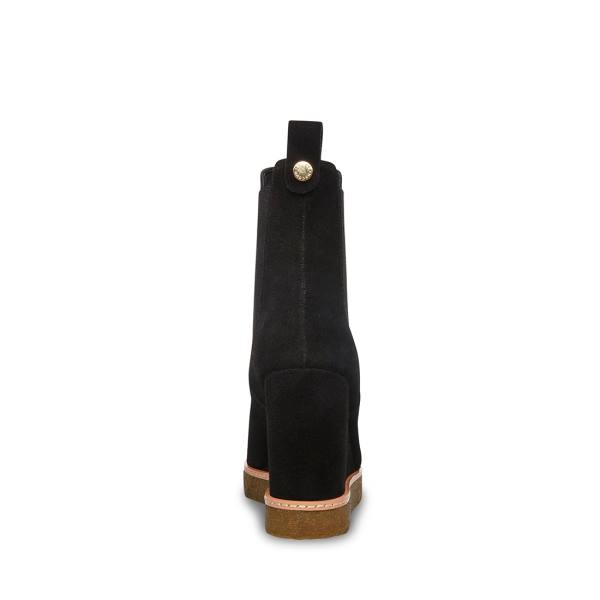 Steve Madden Mooris Semsket Skinn Ankelstøvletter Dame Svarte | SM-954RV