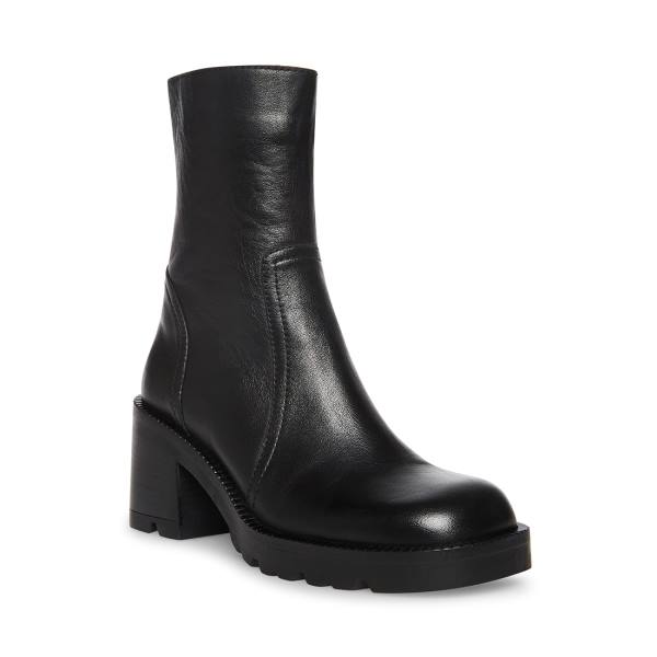 Steve Madden Naya Lær Ankelstøvletter Dame Svarte | SM-375TC