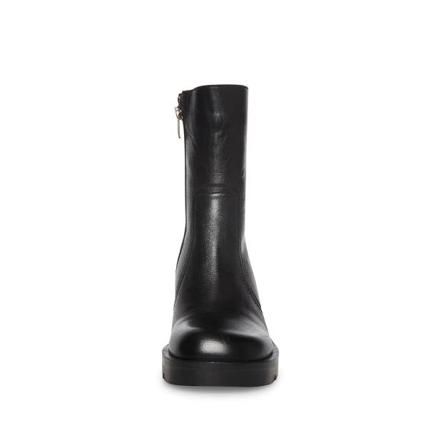 Steve Madden Naya Lær Ankelstøvletter Dame Svarte | SM-375TC