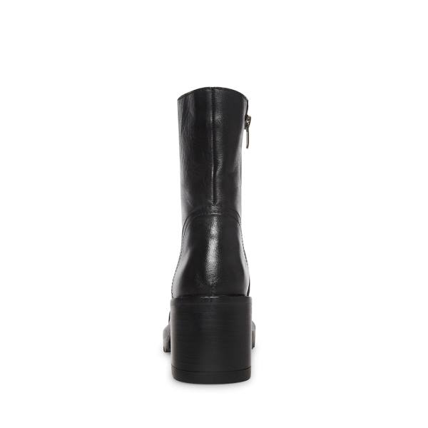 Steve Madden Naya Lær Ankelstøvletter Dame Svarte | SM-375TC
