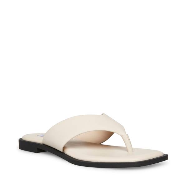 Steve Madden Norie Bone Lær Sandaler Dame Beige | SM-958WA