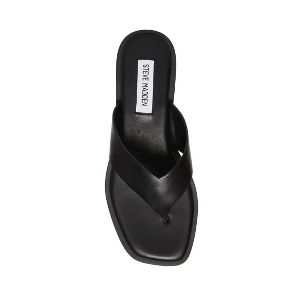 Steve Madden Norie Lær Sandaler Dame Svarte | SM-712YS