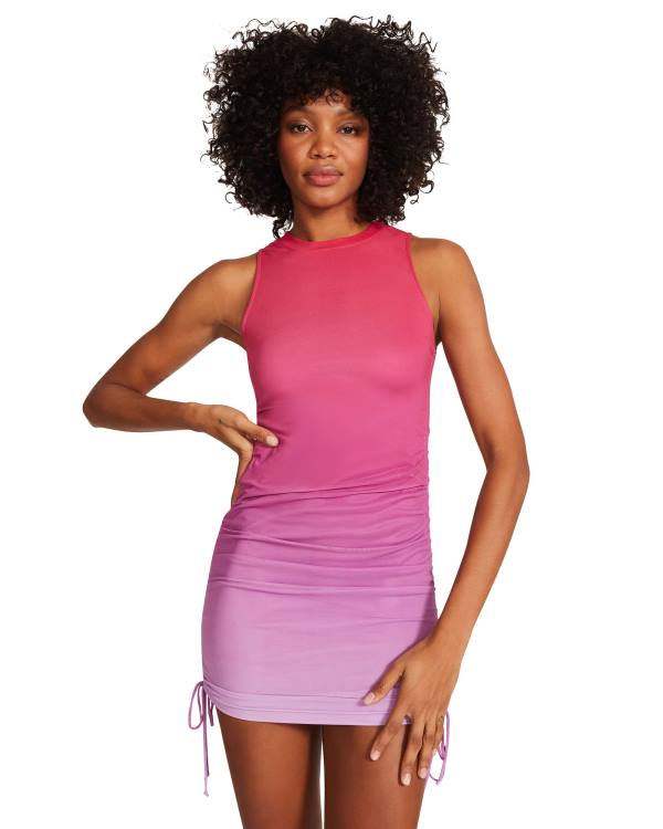 Steve Madden Ombre Ermeløse Mini Kjoler Dame Lilla Multicolor | SM-640QY
