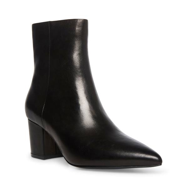 Steve Madden Ossie Lær Ankelstøvletter Dame Svarte | SM-497UI