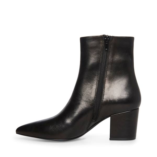 Steve Madden Ossie Lær Ankelstøvletter Dame Svarte | SM-497UI