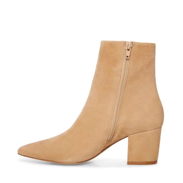 Steve Madden Ossie Tan Semsket Skinn Ankelstøvletter Dame Brune | SM-867FB