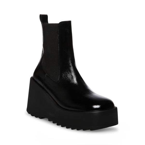 Steve Madden Pasha Patent Ankelstøvletter Dame Svarte | SM-316UC