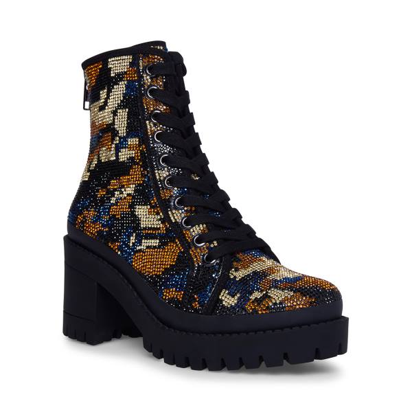 Steve Madden Pass Camo Ankelstøvletter Dame Camouflage Multicolor | SM-162GU