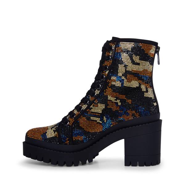 Steve Madden Pass Camo Ankelstøvletter Dame Camouflage Multicolor | SM-162GU