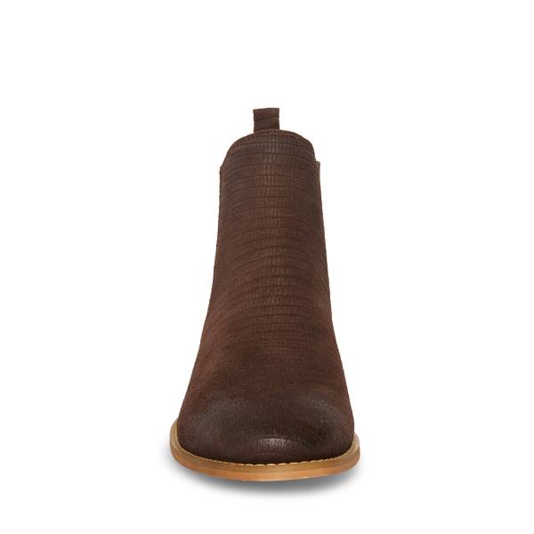 Steve Madden Paterson Semsket Skinn Støvler Herre Brune | SM-983AL