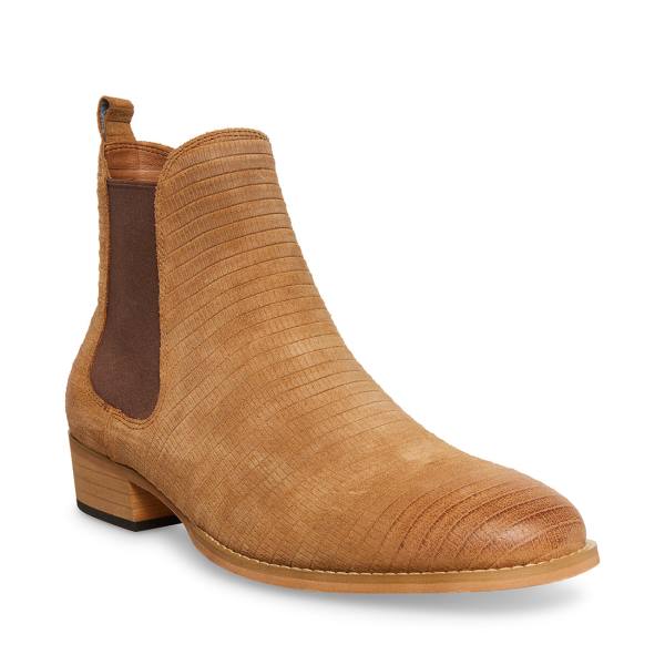 Steve Madden Paterson Taupe Semsket Skinn Støvler Herre Grå Brune | SM-295IW