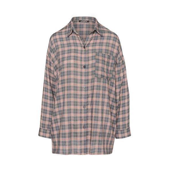 Steve Madden Plaid Flannel Topper Dame Mørke Grå | SM-245ZU