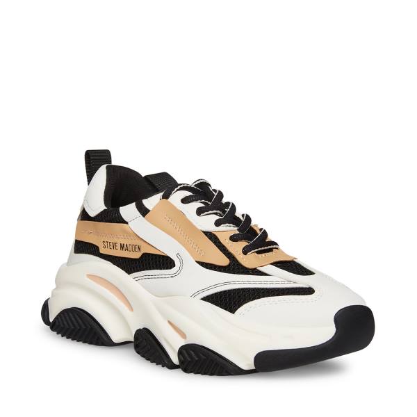 Steve Madden Possession Tan Joggesko Dame Svarte Brune | SM-863NH