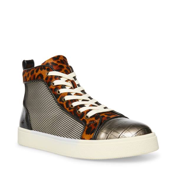 Steve Madden Promoter-s Leopard Joggesko Herre Svarte Leopard | SM-769KB