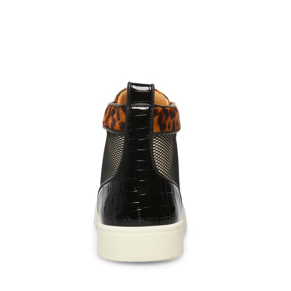 Steve Madden Promoter-s Leopard Joggesko Herre Svarte Leopard | SM-769KB