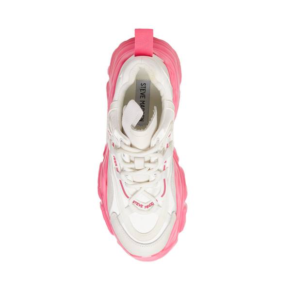 Steve Madden Revel Joggesko Dame Hvite Rosa | SM-198DC