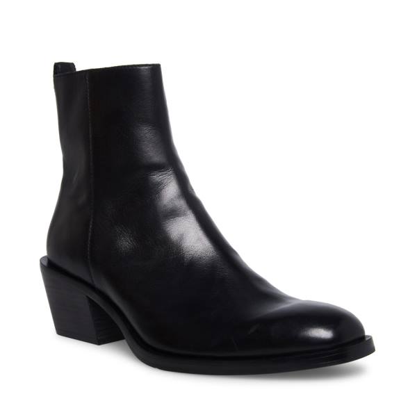 Steve Madden Richie Lær Støvler Herre Svarte | SM-351XP