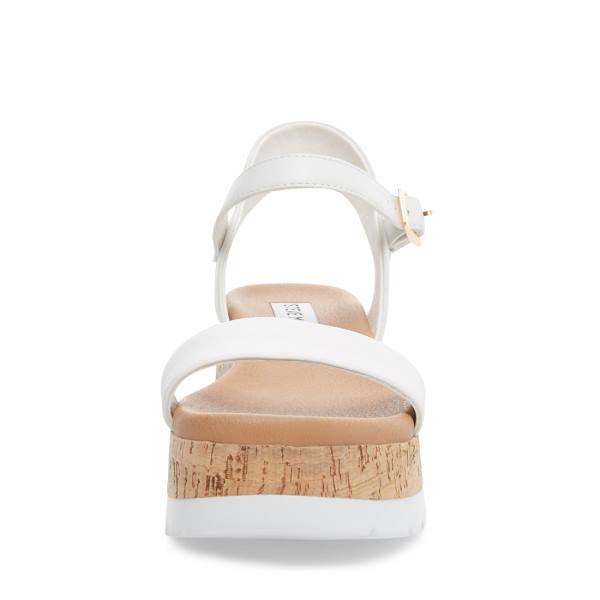 Steve Madden Roselita Lær Sandaler Dame Hvite | SM-942PV