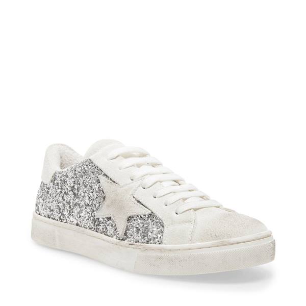 Steve Madden Rubie Glitter Joggesko Dame Sølv | SM-523OI