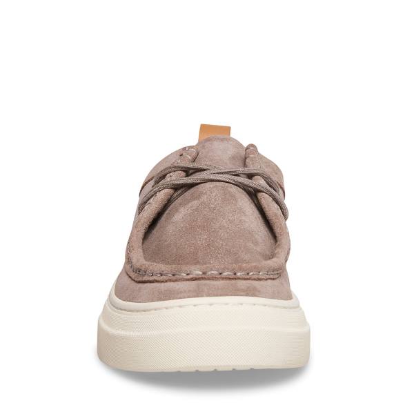 Steve Madden Ryeker Semsket Skinn Joggesko Herre Grå | SM-284EL