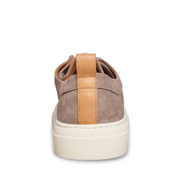 Steve Madden Ryeker Semsket Skinn Joggesko Herre Grå | SM-284EL