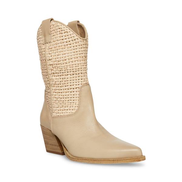 Steve Madden Saddle Sand Lær Ankelstøvletter Dame Brune | SM-926QI
