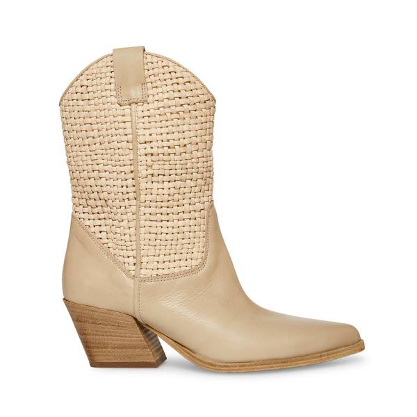 Steve Madden Saddle Sand Lær Ankelstøvletter Dame Brune | SM-926QI
