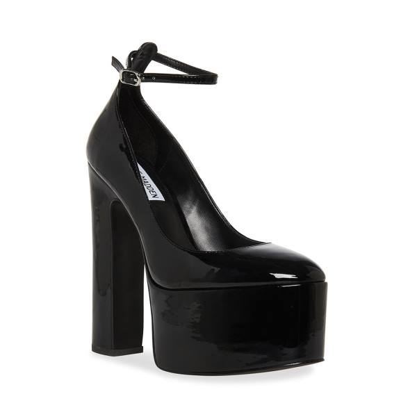 Steve Madden Skyrise Patent Heel Høye Hæler Dame Svarte | SM-380DV