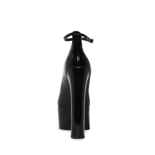 Steve Madden Skyrise Patent Heel Høye Hæler Dame Svarte | SM-380DV