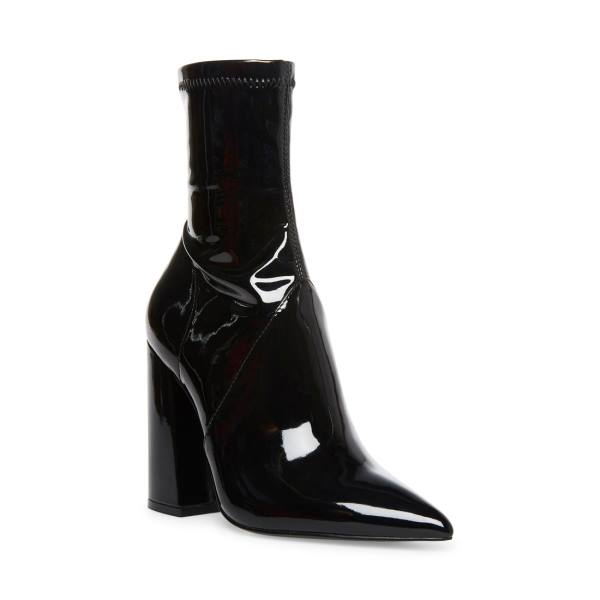 Steve Madden Slade Patent Ankelstøvletter Dame Svarte | SM-286BP