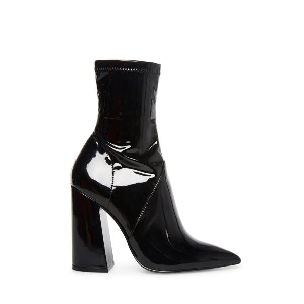 Steve Madden Slade Patent Ankelstøvletter Dame Svarte | SM-286BP