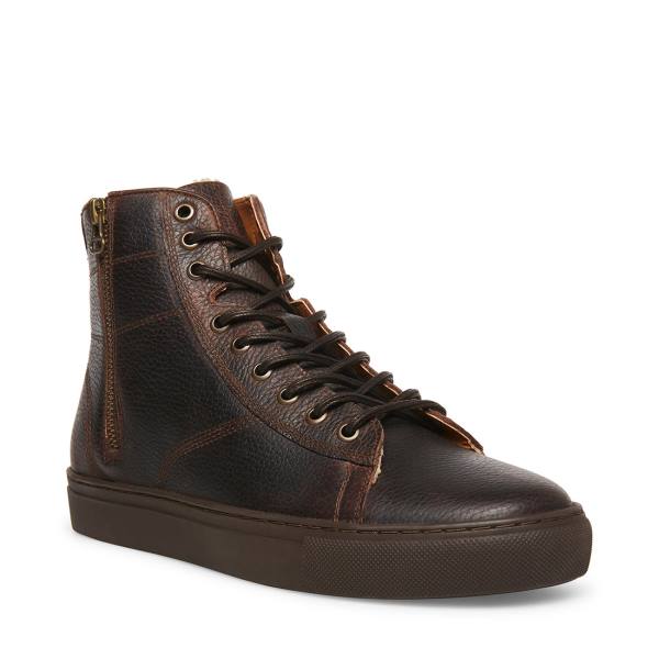 Steve Madden Slash Lær Joggesko Herre Brune | SM-291CV