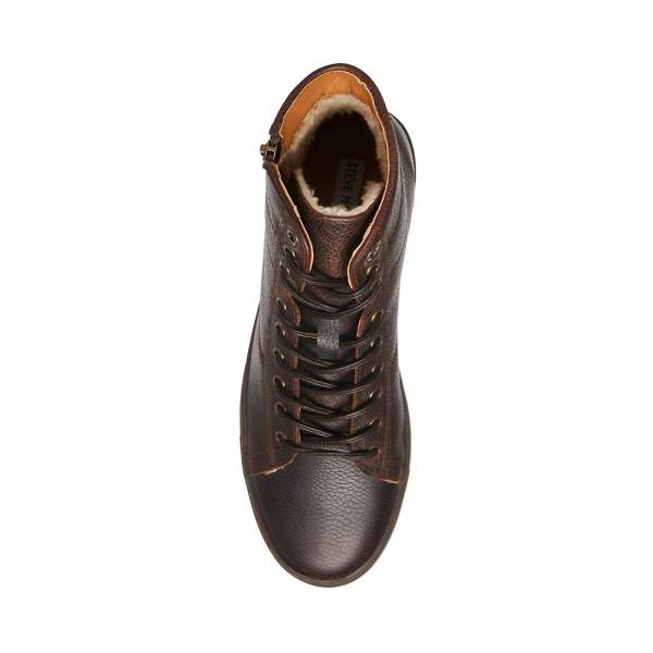 Steve Madden Slash Lær Joggesko Herre Brune | SM-291CV