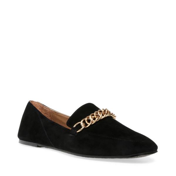 Steve Madden Soprano Semsket Skinn Flate Sko Dame Svarte | SM-268XT