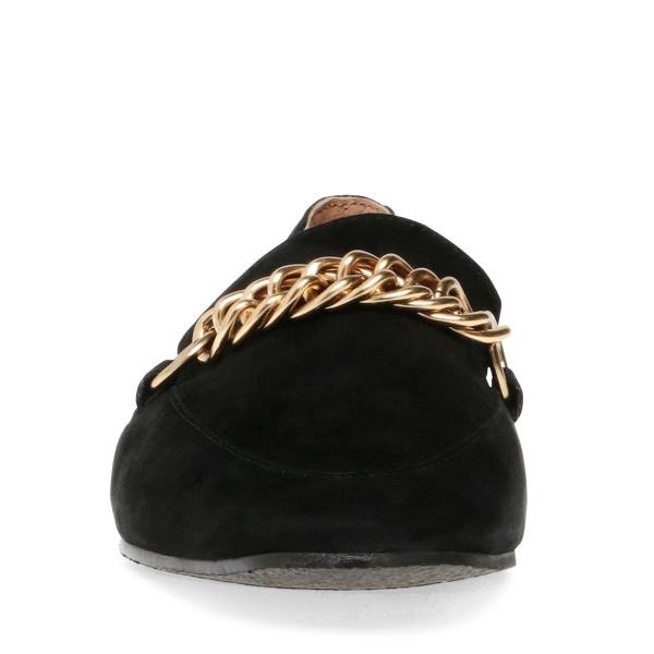 Steve Madden Soprano Semsket Skinn Flate Sko Dame Svarte | SM-268XT