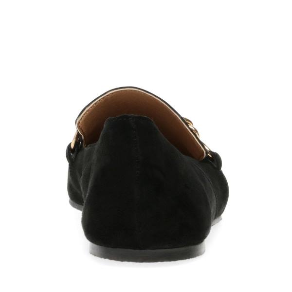Steve Madden Soprano Semsket Skinn Flate Sko Dame Svarte | SM-268XT