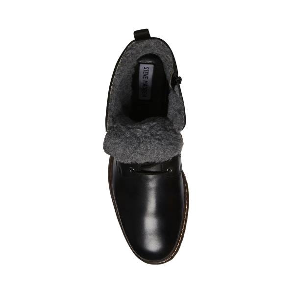 Steve Madden Strategyy Lær Støvler Herre Svarte | SM-843YQ