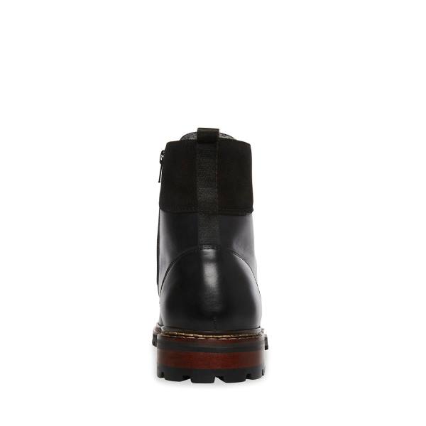 Steve Madden Strategyy Lær Støvler Herre Svarte | SM-843YQ