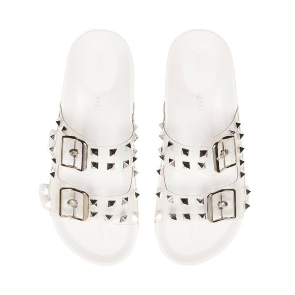 Steve Madden Teddy-p Sandaler Dame Hvite Multicolor | SM-831SJ