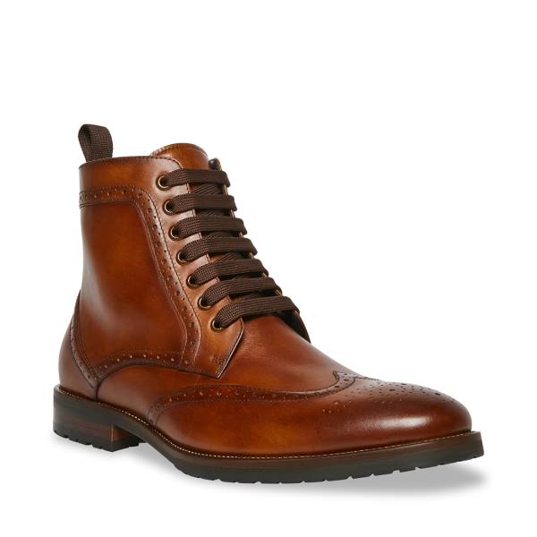 Steve Madden Tilman Tan Lær Ankelstøvletter Herre Brune | SM-084JX