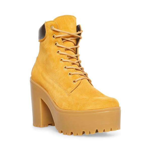 Steve Madden Tindra Tan Semsket Skinn Ankelstøvletter Dame Brune | SM-384IZ