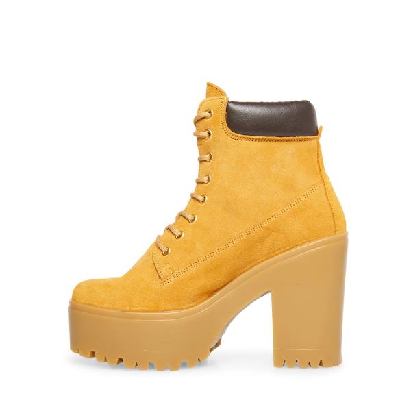 Steve Madden Tindra Tan Semsket Skinn Ankelstøvletter Dame Brune | SM-384IZ