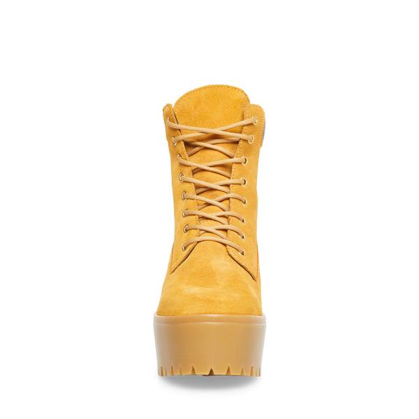 Steve Madden Tindra Tan Semsket Skinn Ankelstøvletter Dame Brune | SM-384IZ