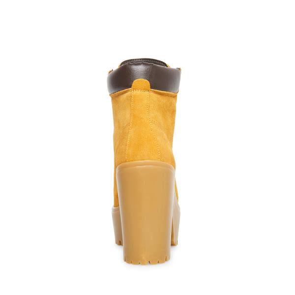 Steve Madden Tindra Tan Semsket Skinn Ankelstøvletter Dame Brune | SM-384IZ