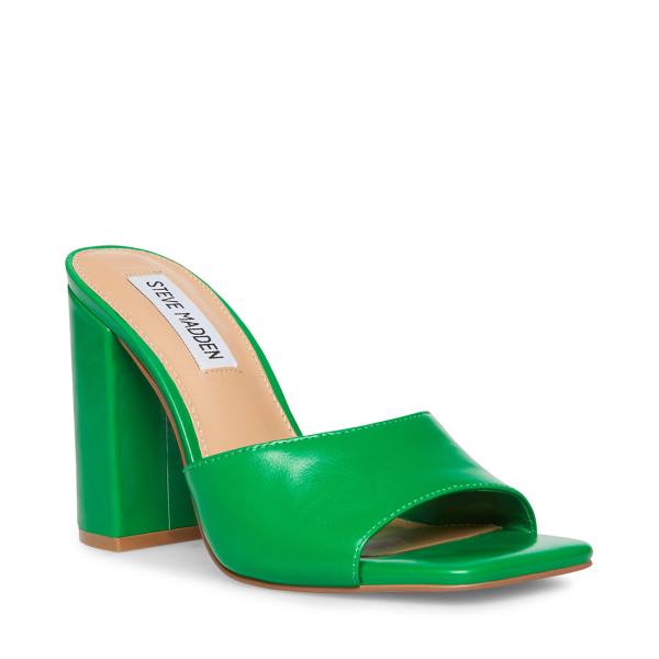 Steve Madden Trendy Lær Heel Høye Hæler Dame Grønn | SM-953HI