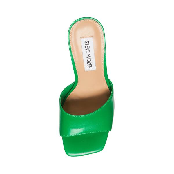 Steve Madden Trendy Lær Heel Høye Hæler Dame Grønn | SM-953HI